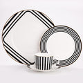 New Home Celebration Dinnerware Set Service for 6Delicate Coffee Cup Bone China Dinnerware SetsSteak Dinner Plates Dish Setwedding hotel family gathering banquet (24PCS) 0612XJ