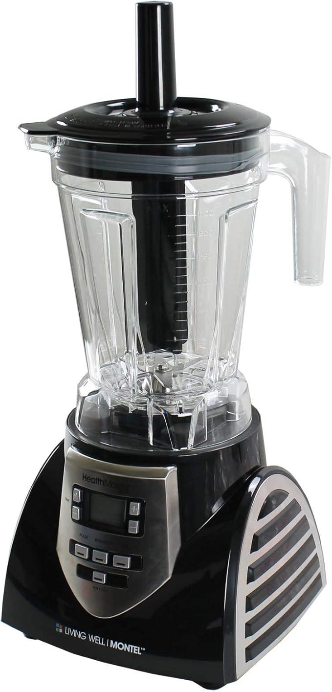 JLA-8 Professional Countertop Blender Emulsifier 1200-Watt with 60-oz BPA Free Jar Stainless Steel Blades for Frozen Drinks Smoothies Sauces &amp More Black