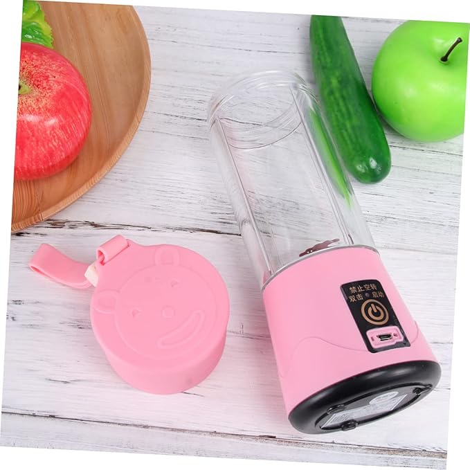 380ml Portable Fruit Mixer Juicer Machine Small Pink Blender Cup Random Style