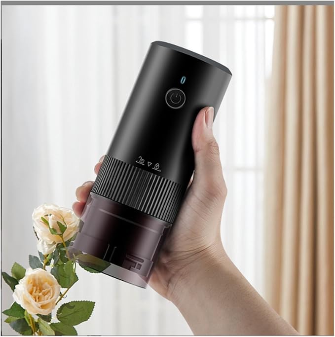 Portable Coffee Machine USB Charging Portable Small Coffee Bean Grinder Coffee Machine/Machine Coffee Bean Grinderfor Outdoor Travel Picnic(Light green)