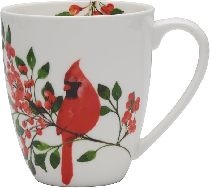 Mikasa Cardinal Leaves Holiday Bone China Lightweight Chip Resistant Dinnerware Set Service for 4