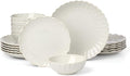 Lenox 899197 French Perle Scallop White 18-Piece Dinnerware Set Service For 6