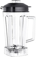 2L Square Container Jar Jug Pitcher Cup Bottom With Serrated Smoothies Blades Lid BPA FREE For Blender Spare Parts Large-Capacity