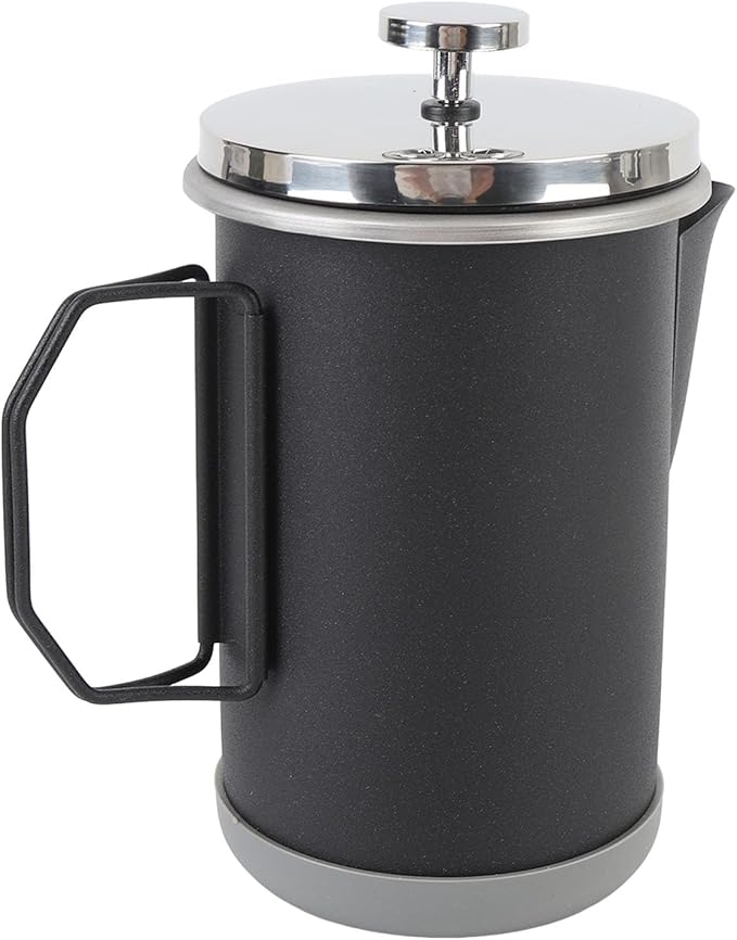 French Press Coffee Maker 304 Stainless Steel Hand Brewed Travel French Press for Camping 1000ml (black)