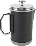 French Press Coffee Maker 304 Stainless Steel Hand Brewed Travel French Press for Camping 1000ml (black)