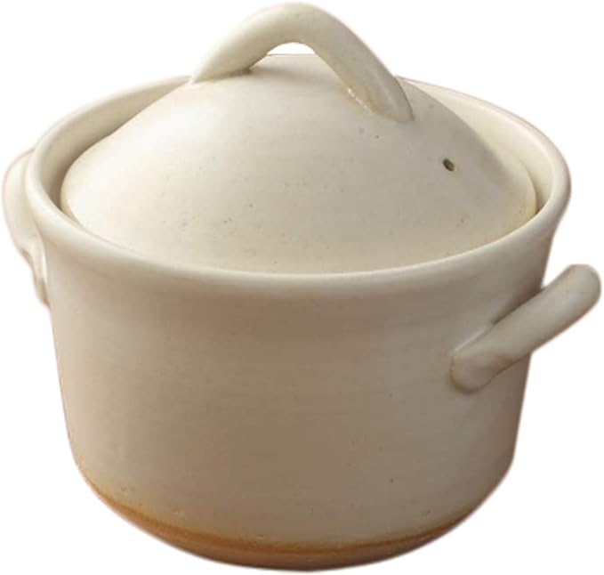Japanese Donabe Cocer Rice Cooking Pot 3 Go 2200cc White