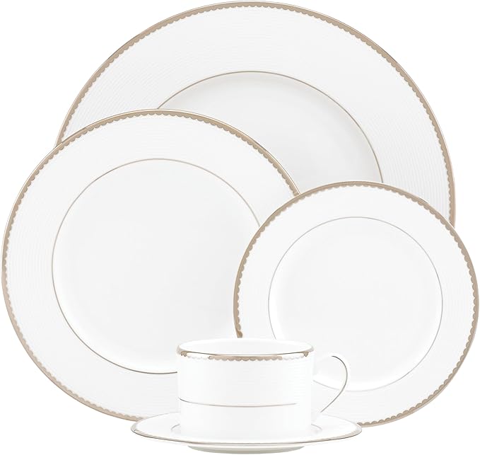 Kate Spade New York Sugar Pointe 5-Piece Place Setting 4.40 LB White