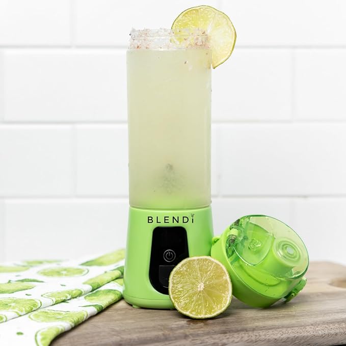 BLENDi Pro+ Portable Blender (New 2025 Model 17.5oz Lime) – Upgraded 120W Motor USB-C Rechargeable Cordless Personal Blender Smoothies &amp Shakes – BPA-Free Self-Cleaning Travel-Friendly