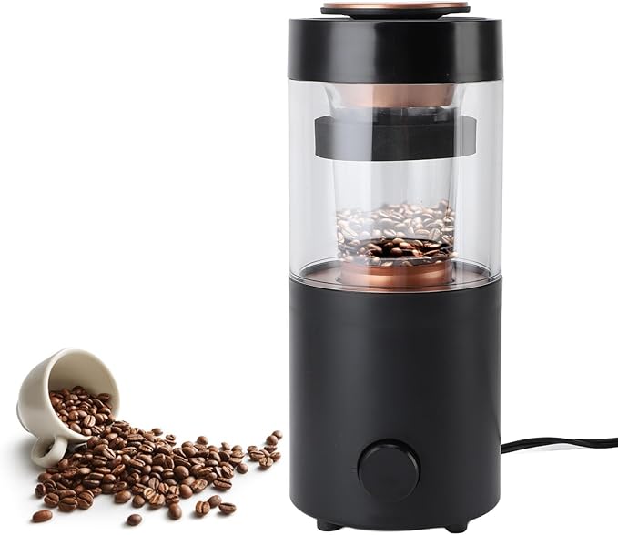 Coffee Roaster Home Coffee Bean Roasting Machine with Timer Stainless Steel Transparent Glass Automatic and DIY Mode 100g per Use Mother s Day Gift for Coffee Lovers Friends 1300W