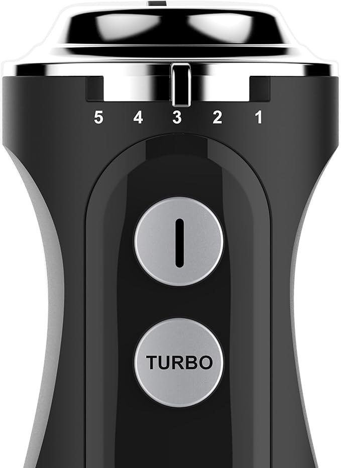 Westinghouse Hand Blender - 5-Speed Blender with Turbo Function Stainless Steel Rod &amp Blade Easy Clean Design for Smoothies Soups &amp Sauces - Everyday Series Appliance Black