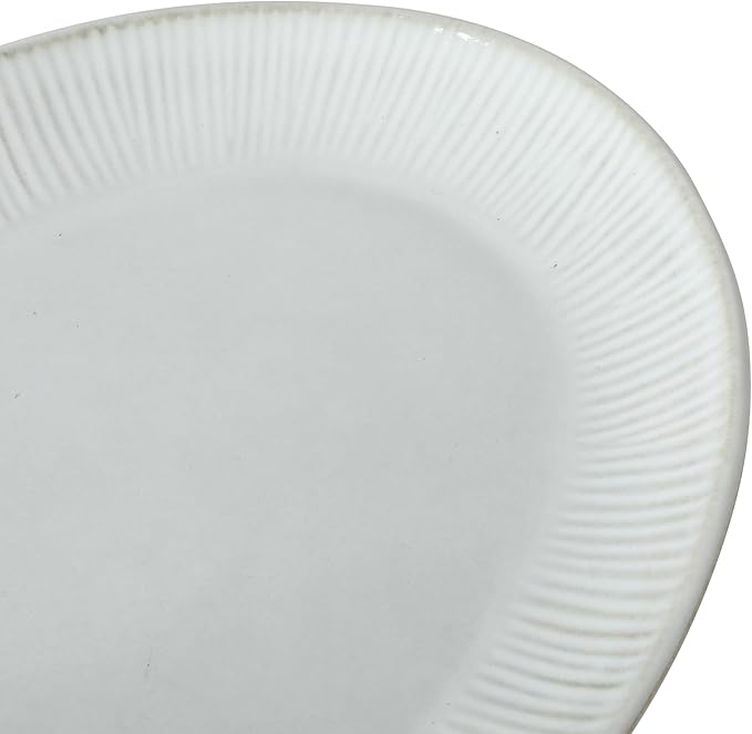 Gibson Elite Sandy Pines 3 Piece Oval Platter Set 15.7” 13.75” &amp 12” Stoneware Serving Platters Reactive Glaze Finish Taupe Microwave &amp Dishwasher Safe