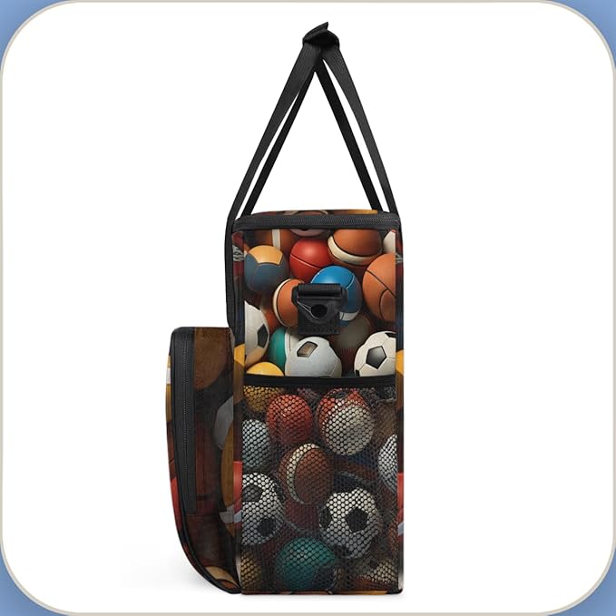 Graffiti Football Coffee Maker Carrying Bag Cute Football Travel Storage Bag Compatible with K-Mini or K-Mini Plus Single Serve Coffee Brewer Carrying Case with Multiple Pockets &amp Shoulder Strap