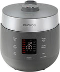 CUCKOO CRP-ST1009F | 10-Cup (Uncooked) Twin Pressure Rice Cooker &amp Warmer | 12 Menu Options: High/Non-Pressure Steam &amp More Made in Korea Gray (Renewed) (Renewed)