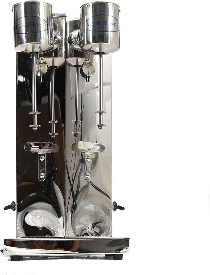 Commercial Stainless Steel Milk Shake Machine Stainless Steel Electric Milkshake Maker Double Head Drink Mixer 180W 110V 18000r/min (Double Head 18000r/min)