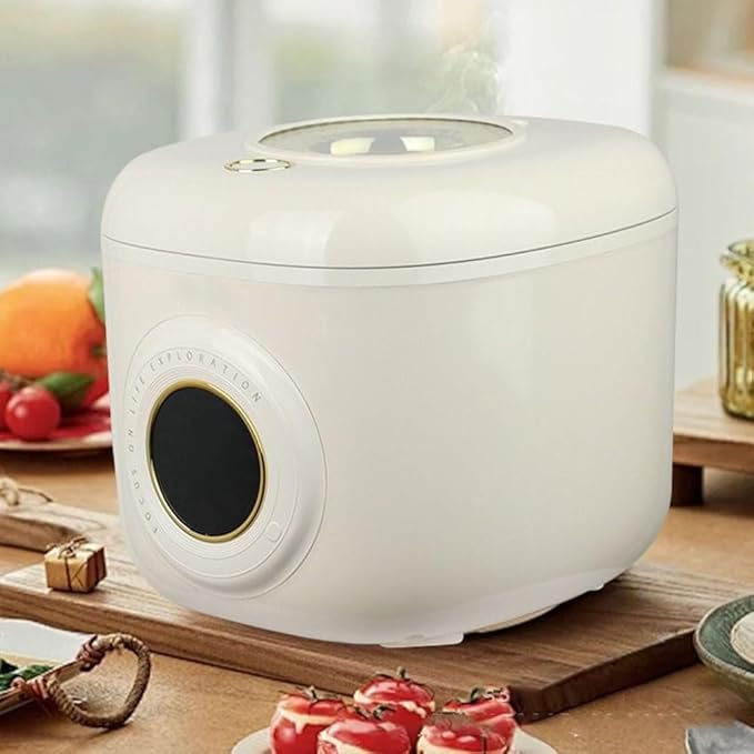 Intelligent Voice White Rice Cooker Visualize Rice Maker With Multifunctional Menu. Low Carb Rice Digital Rice Cooker 6 Cup (Uncooked) With Stainless Steel Steamer for Cooking rice oatmeal