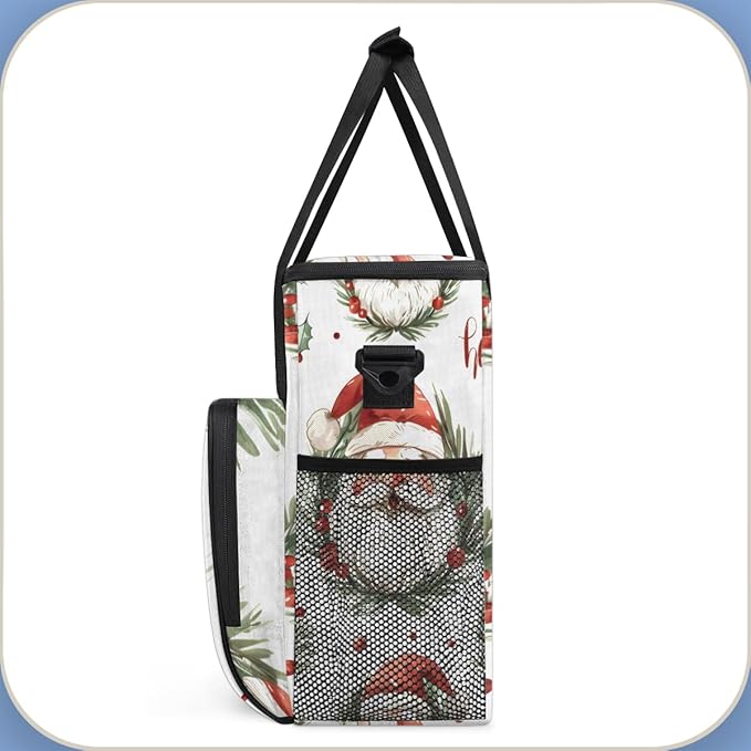 Cute Santa Claus Coffee Maker Carrying Bag Abstract Santa Claus Travel Storage Bag Compatible with K-Mini or K-Mini Plus Single Serve Coffee Brewer Carrying Case with Pockets &amp Shoulder Strap