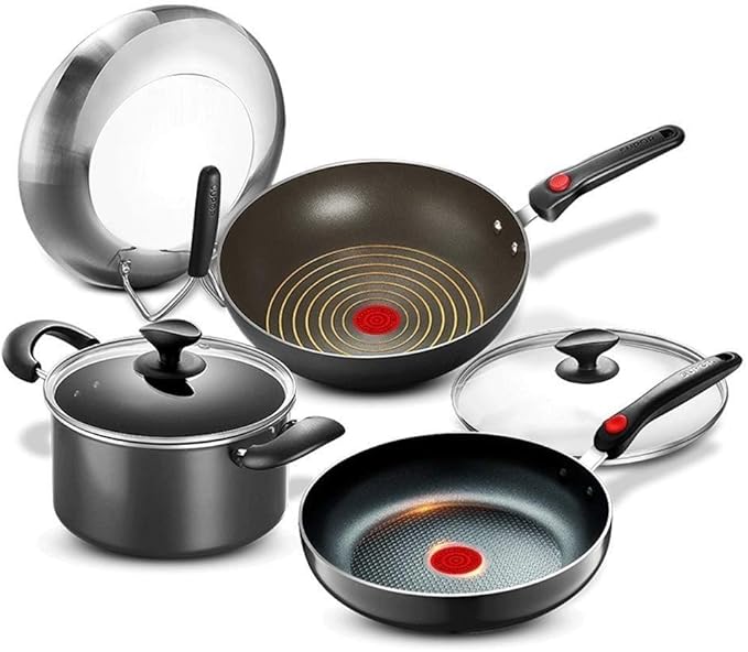 Induction Base 3 Piece Coated Nonstick Cookware Set Pots and Pans Set Kitchen Cook Ware Sets
