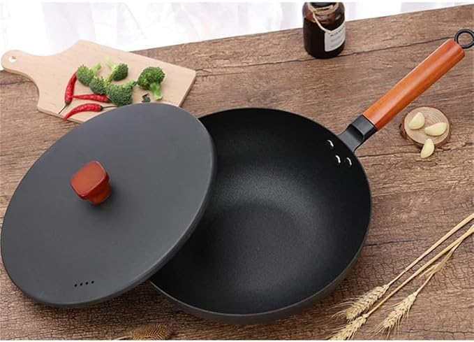 Kitchen Cooking Sets 3 Piece Nonstick Iron Cookware Set Soup Pot Wok with Lid Frying Pan Instant Cooker Accessories Hot Cooking Pot Cookware Sets