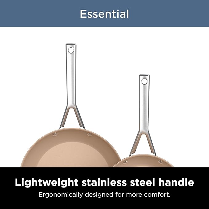 Extended Life 12-Piece Ceramic Cookware Set Nonstick Pots and Pans PFOA &amp PFAS Free Oven Safe to 550°F Induction Compatible