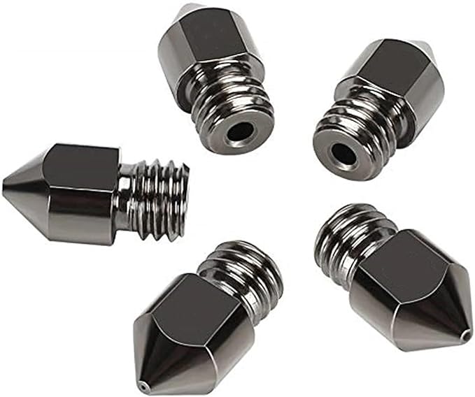 10PCS MK8 Hardened Steel Nozzle M6 Thread 0.2/0.4/0.6/0.8/1.0mm for Creality 3D Printer Parts for CR-8/CR-10/Ender 3/Ender 3S/5/6(MK8-1.0mm)