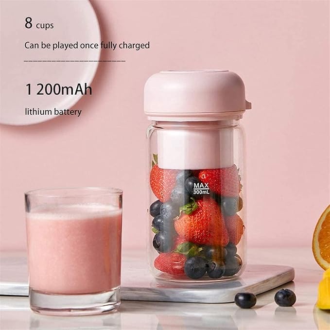 Portable Blender One-Handed Drinking Mini Blender for Shakes and Smoothies 17 oz Personal Blender with Rechargeable USB Made with BPA-Free Material Portable Juicer