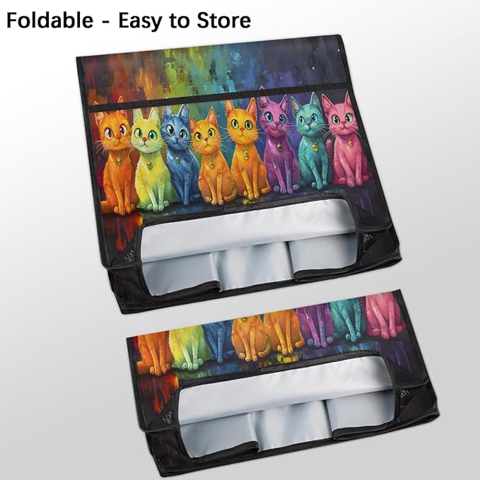 Kitchen Aid Mixer Cover Cat Color Oil Painting Stand Mixer Cover Compatible with 6-8 Quarts Stand Mixers Dust Covers with Zipper Pocket Foldable Washable Kitchen Aid Organizer Bag
