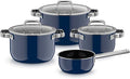 WMF Fusiontec Mineral Pro Tim Raue Edition 4-Piece Saucepan Set Durable Scratch-Resistant Material Induction Cooker Set Suitable for All Hobs Made in Germany Ocena Blue 0521375290
