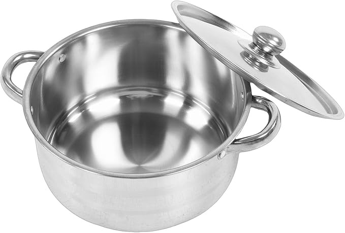 Asixxsix Stainless Steel Cookware Set 6 Piece Kitchen Cooking Set with Lids 18cm Milk Pot 28cm Frying Pan Pots and Pans for Stir Frying Boiling Soup Dishwasher Induction Safe