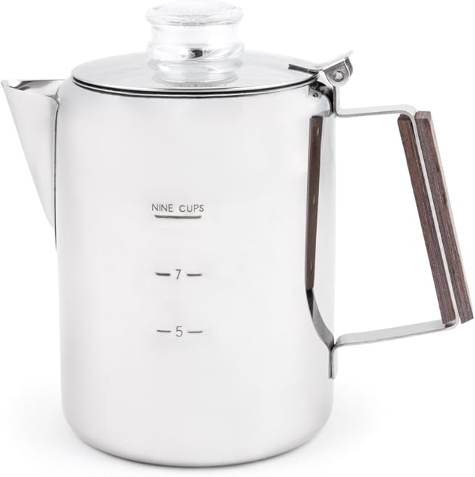9-Cup Rapid Brew Stainless Steel Stovetop Coffee Percolator
