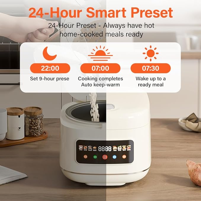 Rice Cooker 5 QuartMulti-Function Stew Fast Cooker Steam Bread Maker Rice Soup MakerQuick Rice Mode Non-stick Inner Pot