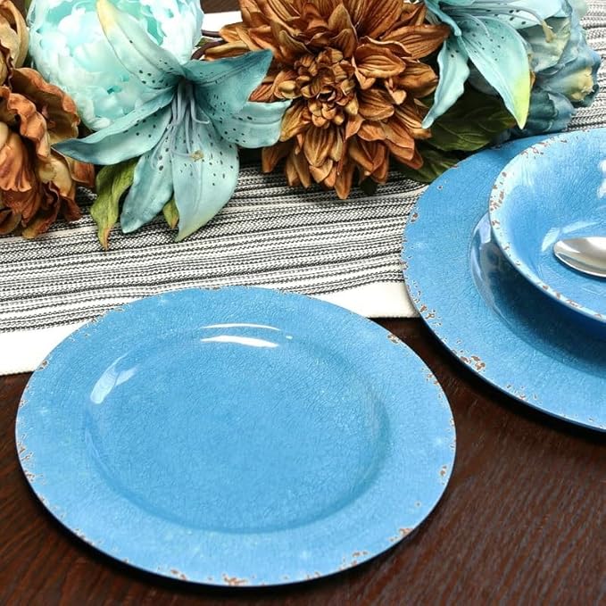 12-Piece Everyday Use Dinner Set Dishes Round Plates Tableware Sets Round Dinnerware Cream Dinner Set