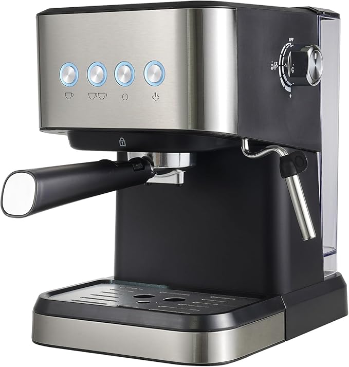 Small Drip Coffee Machine with 40 oz Carafe Hot or Iced Coffee Stainless Semi-automatic Coffee Machine for Home and Office Glass Carafe
