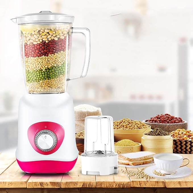 Blender to Make Smoothies juicer 3 in 1 Blender Grinder and Meat 250 W 1.5 L Shake jug with Bowl of 28 oz. Grinder 20 oz Without BPA Travel Bottles