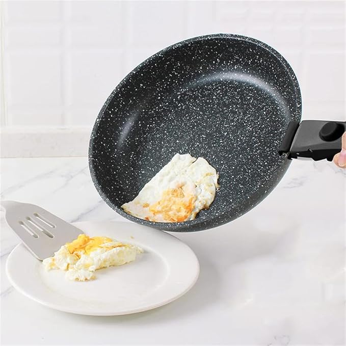 13 Piece Kitchen Black Pots and Pans Set Safe Nonstick Kitchen Cookware with Removable Handle Cookware Set Oven SafeA13Pcs