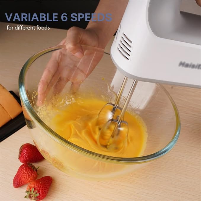 350W Electric Hand Mixer 5 Speed Food Blender Handheld Mixer Egg Beater Automatic Cream (A (A As the picture shows)