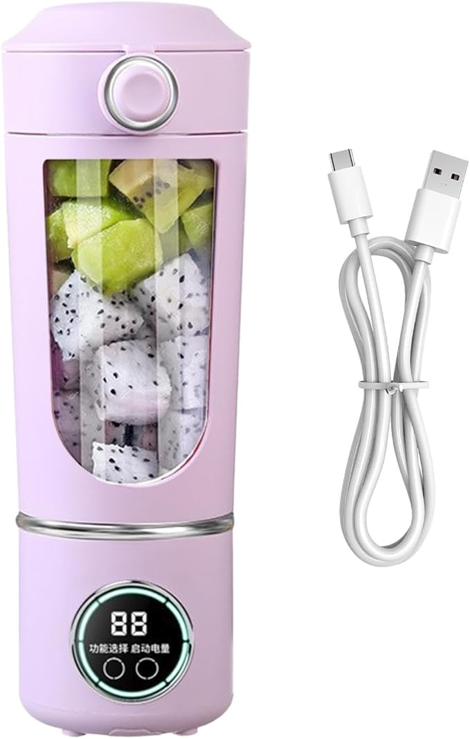 Rechargeable Blender Cup - 700ml Cordless USB Mixer Fruit Juicer with Powerful Motor Personal Accessory Lightweight Design Kitchen Gear Convenient Use Blending Option for Gym