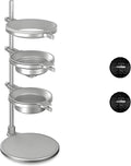 Coffee Dripper Stand with 2 Pcs Espresso Cooling BallHeight Adjustable Metal Pour Over Coffee Stand Elegant Gift for Coffee Dripper Brewer Lovers (Silver)