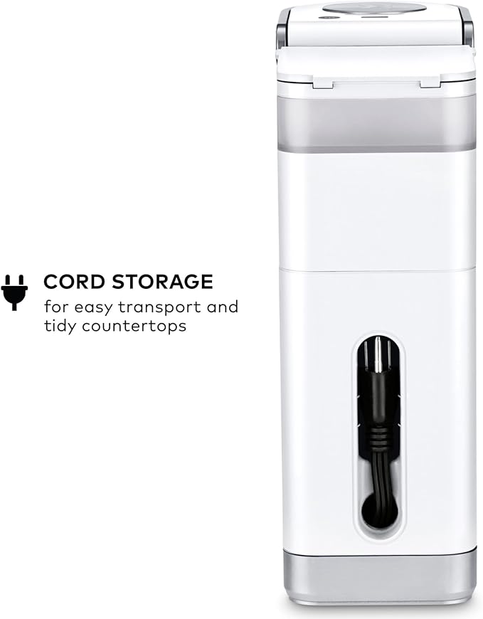 Keurig K-Mini Plus Single Serve K-Cup Pod Coffee Maker with 6 to 12oz Brew Size Stores up to 9 K-Cup Pods Travel Mug Friendly Matte White