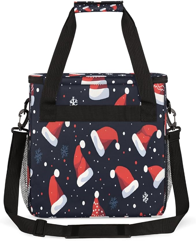 Christmas (703) Coffee Maker Carring Bag Travel Carrying Storage Tote Bag Compatible with Keurig K-Mini or K-Mini Plus Portable Single Serve Coffee Brewer Case with Pockets for K-cup Pods