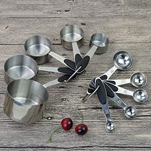 Kn650 10 in 1 Black Stainless Steel Measuring Spoon Cake Mold Baking Tool Set Cookware Set Cookware Picnic Boiler Cookware