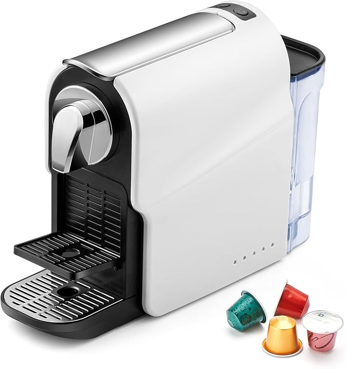 Espresso Pod Machine for Home Capsule Coffee Maker for NS Original Pods 20 Bar High Pressure Pump 22oz Removable Water Tank Adjustable Cup Tray 1350W