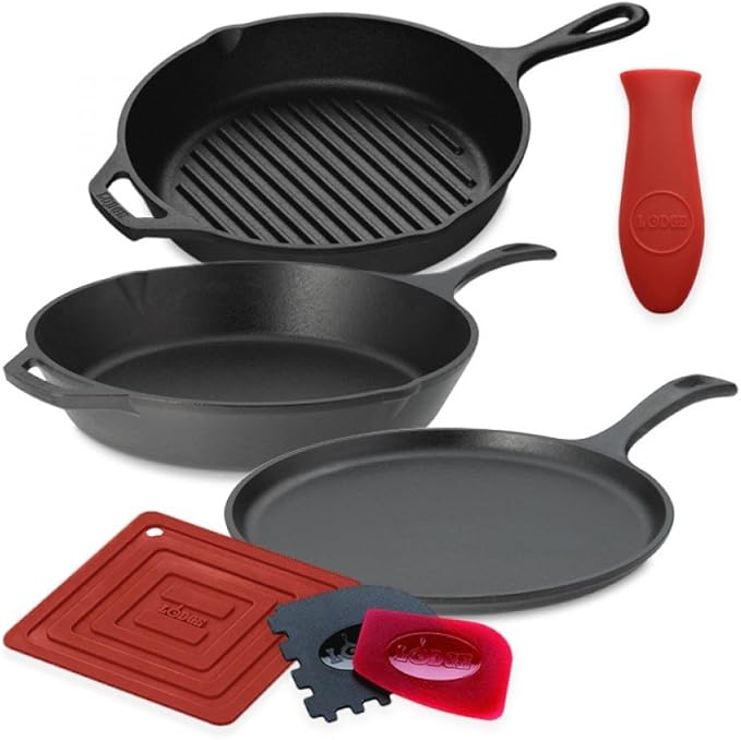 Lodge Essential Pan Set 7-Piece Black