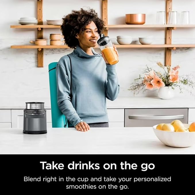 Personal Blender 1100W Auto-iQ Technology 24oz Cups with Spout Lids Pro Extractor Blades BPA-Free
