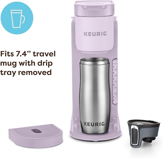 Keurig K-Express Single Serve K-Cup Pod Coffee Maker 3 Brew Sizes Strong Button Feature 42oz Removable Reservoir Lavender
