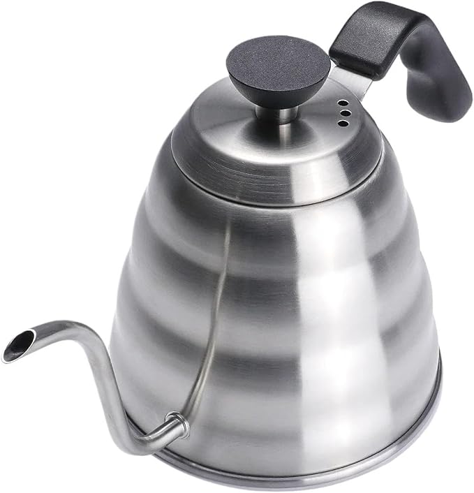 Silvery Gooseneck Coffee Maker Multi-purpose Kettle With Thermometer For Precise Pour-over Tea Brewing And Hot Water(1200ml no TEMP)