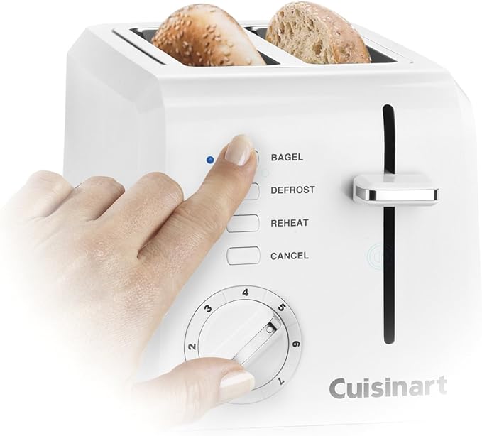 Cuisinart CPT-122 2-Slice Compact Plastic Toaster (White) &amp CCO-50N Deluxe Electric Can Opener White