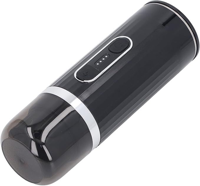 Brrnoo Portable Coffee Maker Machine Portable Maker with Capsule Chamber Base and Spoon Cordless Self Heating Coffee Travel for Camping Office Home