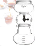 Ice Cold Brew Dripper Coffee Maker Cold Brew Drip Tower 800ml Glass Pot with Adjustable Dropping Speed Easy To Clean for Home Office Makes 4-6 Cups