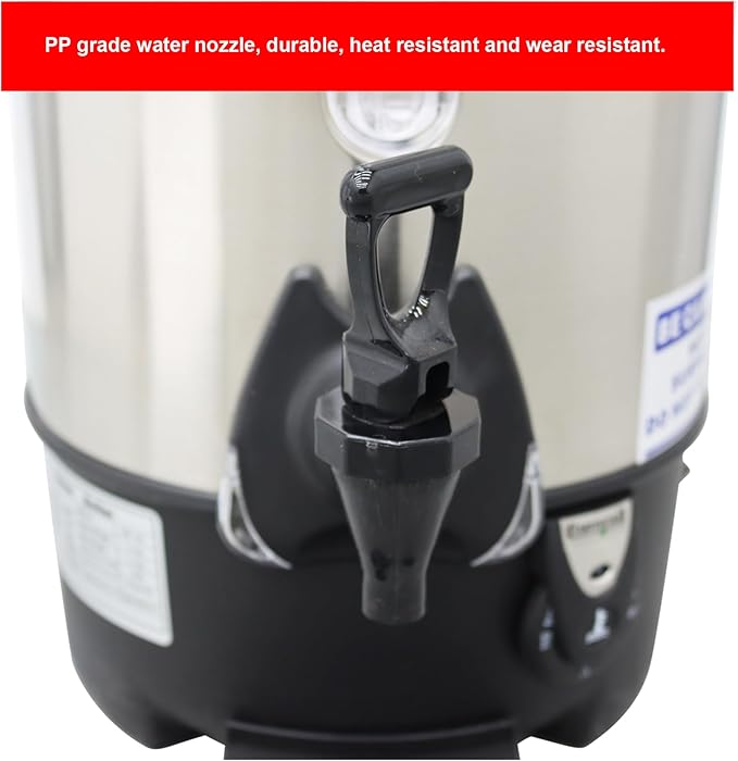 110V Boiling Water Machine 15.4L Hot Coffee Dispenser Coffee Bucket Built-in with Stainless Steel Inner Tank 1500W