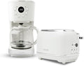 Haden 12 Cup Programmable Coffee Maker with Brew Strength Control and Heritage Stainless Steel Bread Toaster 2 Slice Wide Slot Ivory &amp Chrome